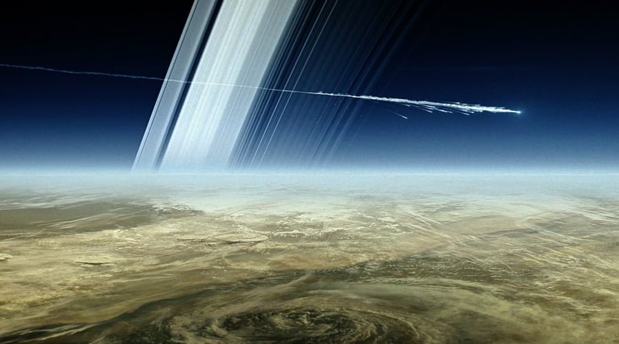 Cassini mergulha na atmosfera de Saturno