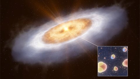 Água em disco de formação planetária da estrela V883 Orionis