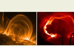 Erupções solares geradas em laboratório