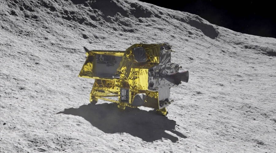 Sonda SLIM, da JAXA, pousa na Lua.