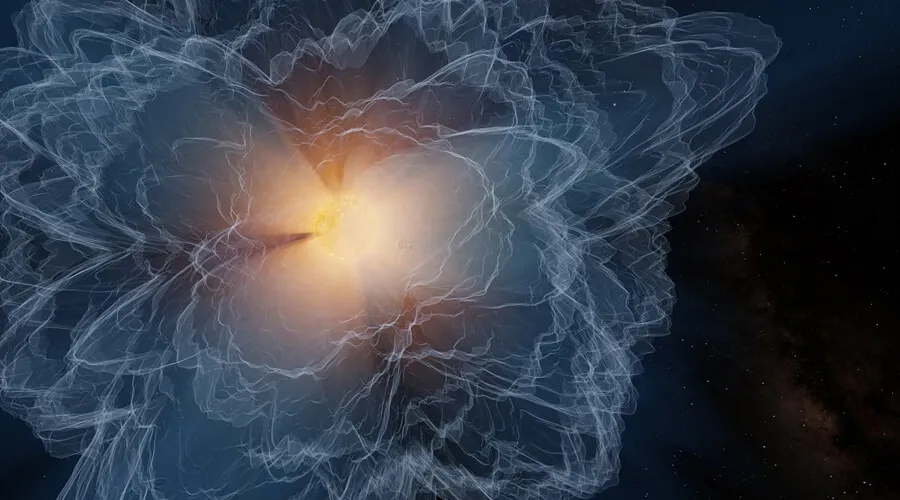 Concepção artística da fronteira da atmosfera solar