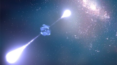 Impressão artística da supernova GRB 250314A