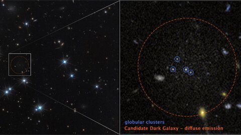 Hubble, Euclid e Subaru descobrem uma 'galáxia escura' Galáxia de baixo brilho CDG-2 é dominada por matéria escura