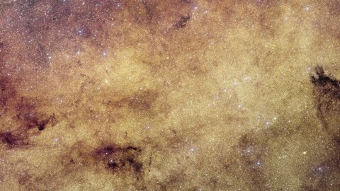 Detalhe do centro da Via Láctea, em foto do telescópio espacial Euclid