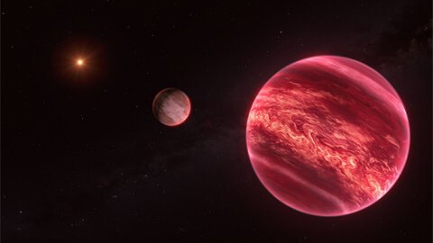 Concepção artística do sistema planetário em torno da estrela CD-35 2722