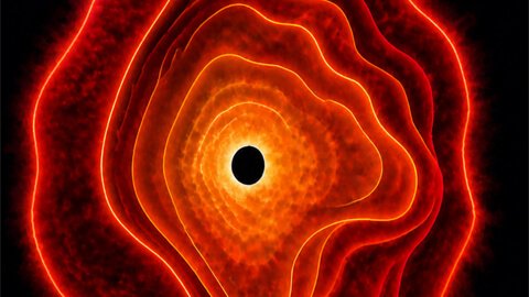 Concepção artística de uma 'estrela buraco negro'