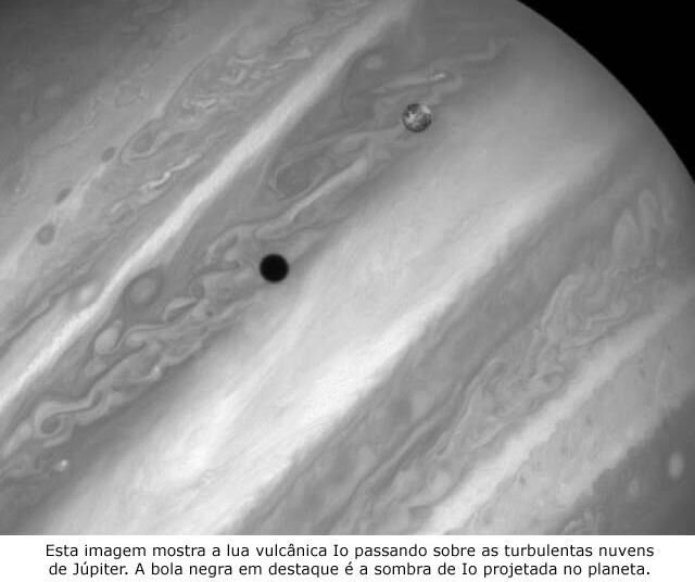Io e sua sombra sobre Júpiter