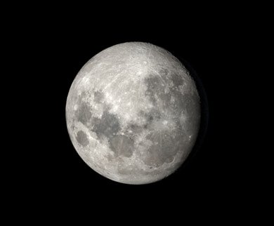 A Lua, hoje Aspecto da Lua