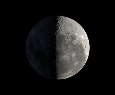 A Lua, hoje Aspecto da Lua